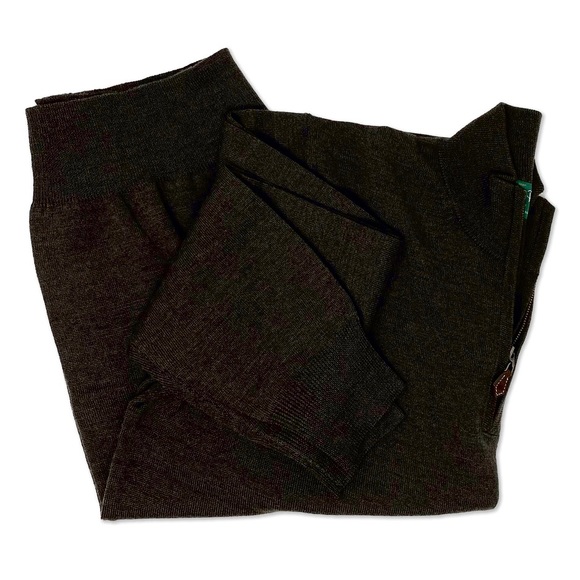 Alan Paine England Men's 1/4 Zip Sweater Cashmere Silk Fine Wool Black XL GIFT - Picture 3 of 5